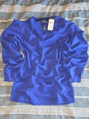 Ralph Lauren Polo Long Sleeve Crewneck Shirt - Royal Blue